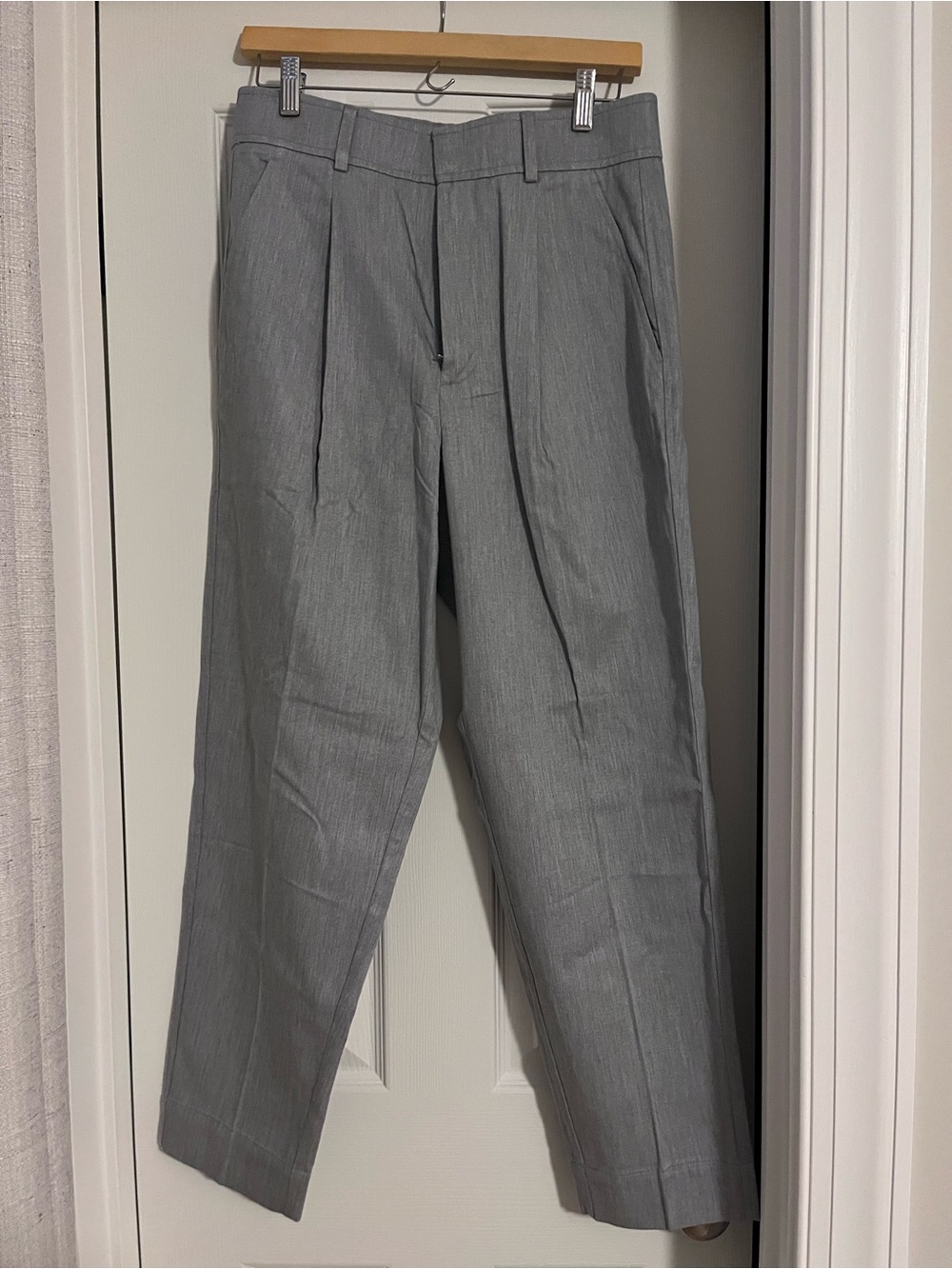 Everlane Gray Pleated Tailored Pants
